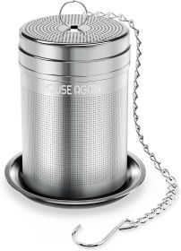 Tea Infusers, Extra Fine Mesh Tea Strainers for Loose Tea, Updated Slim Threaded Lid & 304 Stainless Steel