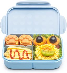 Bento Box,Bento Box for Kids,Lunch Box Kids,Leakproof Kid Lunch Box,Lunch Containers No BPAs and Chemical Dyes,M/W,D/W & Fridge Safe(1150ml Blue)