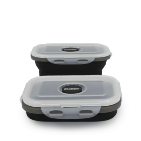 GLIDER S20 Black Bento Premium Lunch Box & Food Storage Container - Large